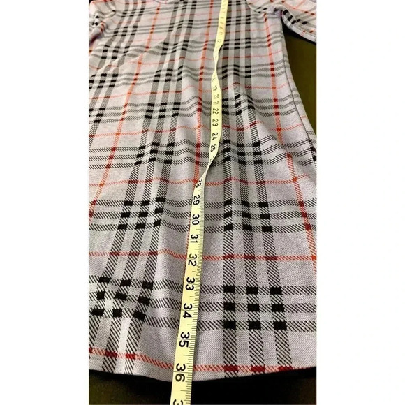 Tyler Boe Millie Women's Purple Jacquard Highland Plaid Mock Neck Dress Small - Picture 8 of 11